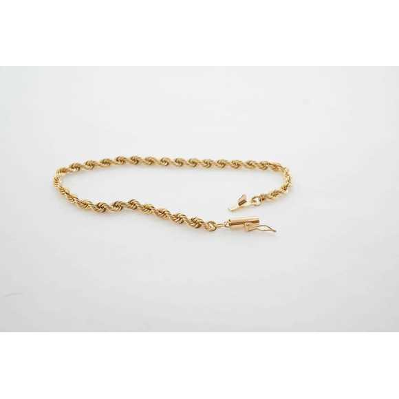 Estate Sale Yellow Gold 14k Rope Bracelet 7 Fine Jewelry